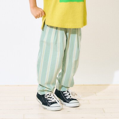 BREEZEsquare专柜同款儿童清新条纹印花休闲长裤夏季薄款R221036