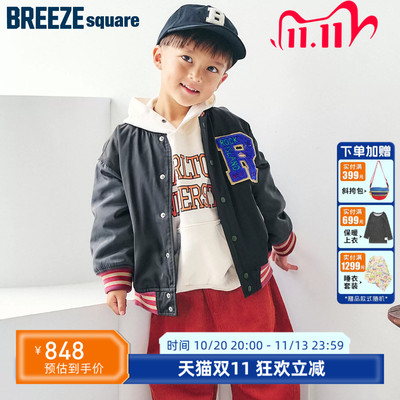BREEZEsquare儿童字母印花棒球服