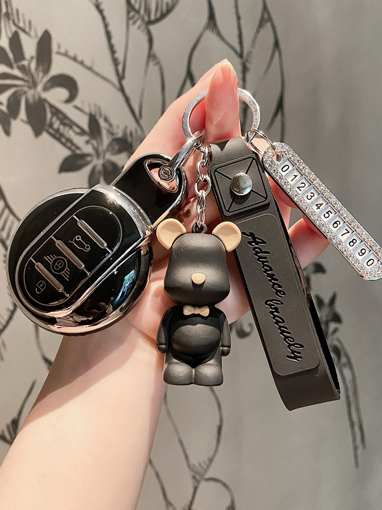 宝马mini系列汽车钥匙套卡通扣