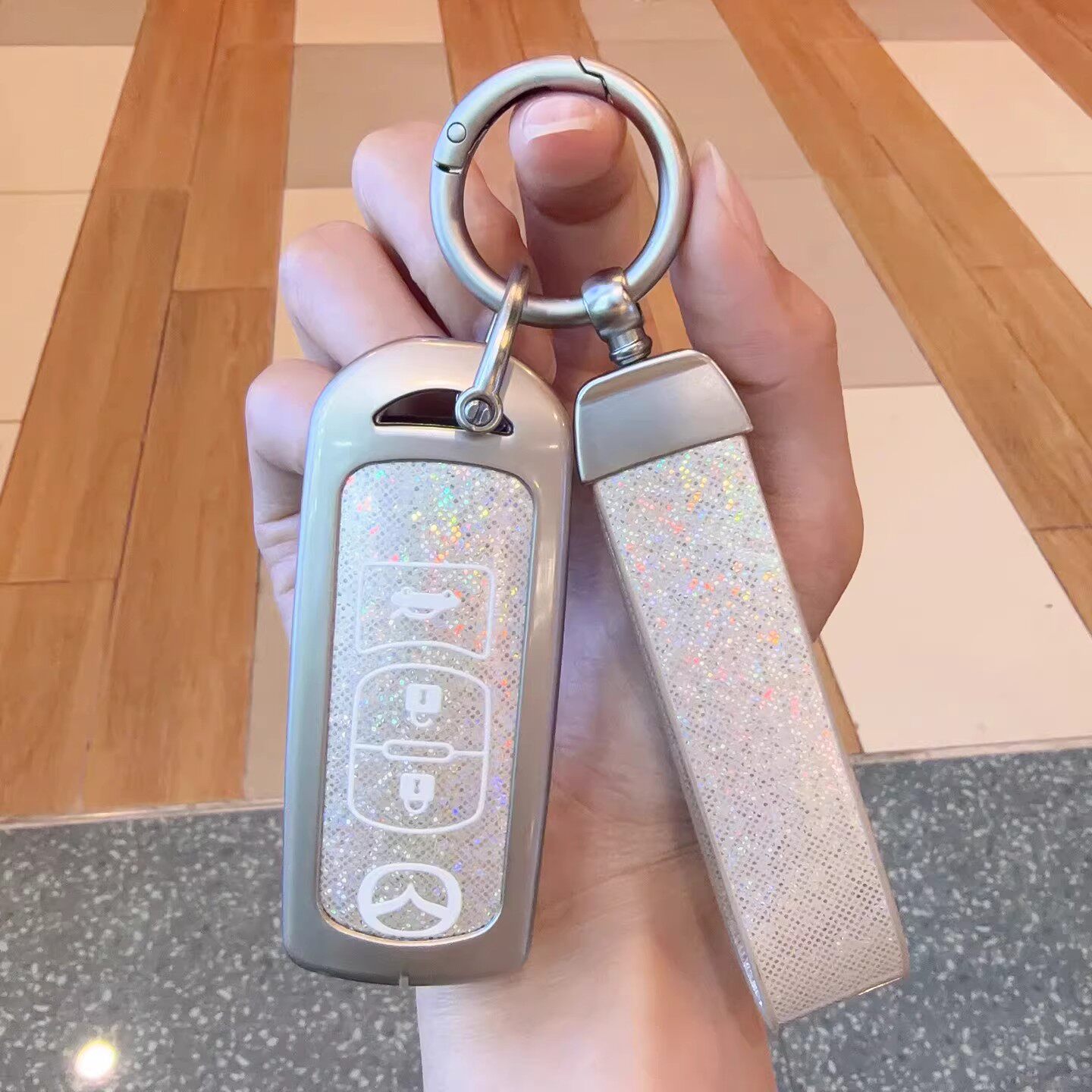 适用于马自达钥匙套镭射金属壳