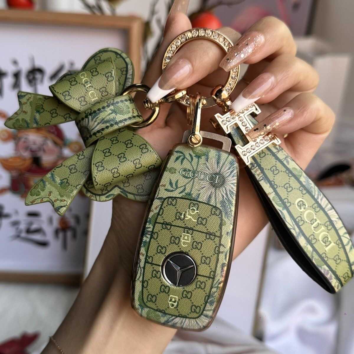 轻奢高档奔驰钥匙套精致