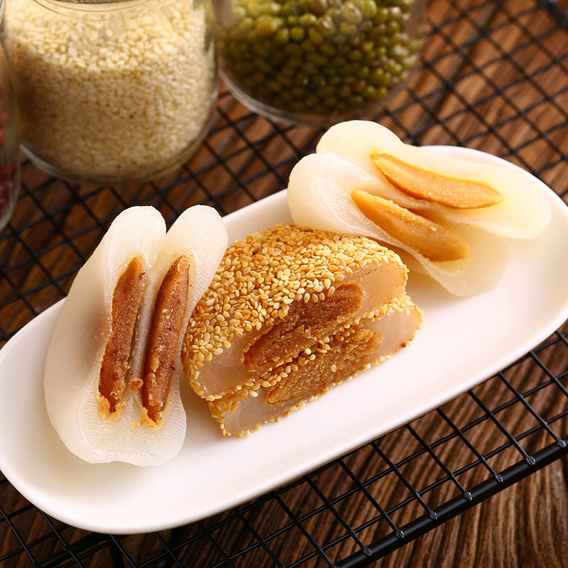 【】然利绿豆爽麻薯干吃汤圆休闲食品零食 整箱5斤