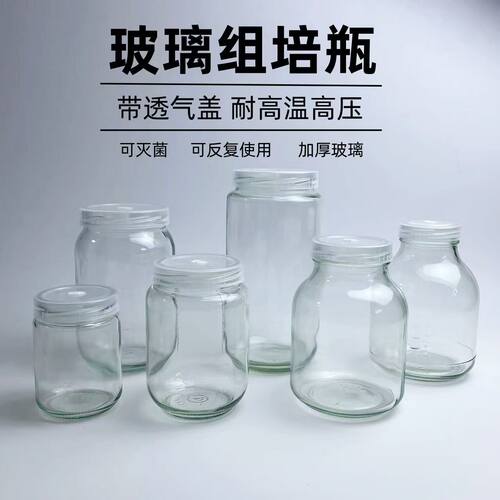 耐高温高压组培玻璃瓶菌种玻璃瓶
