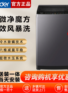 海尔统帅波轮洗衣机8.2公斤全自动家用小型抗菌波XQBL82-M20D1