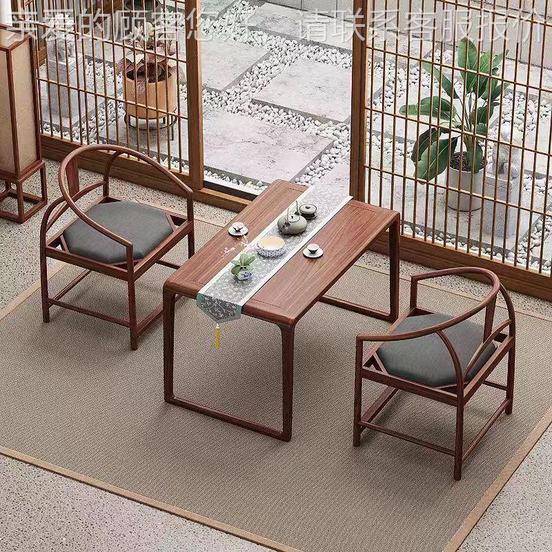 老榆木茶桌实木台禅意泡茶台阳台茶桌椅房用书TMG写家茶字桌