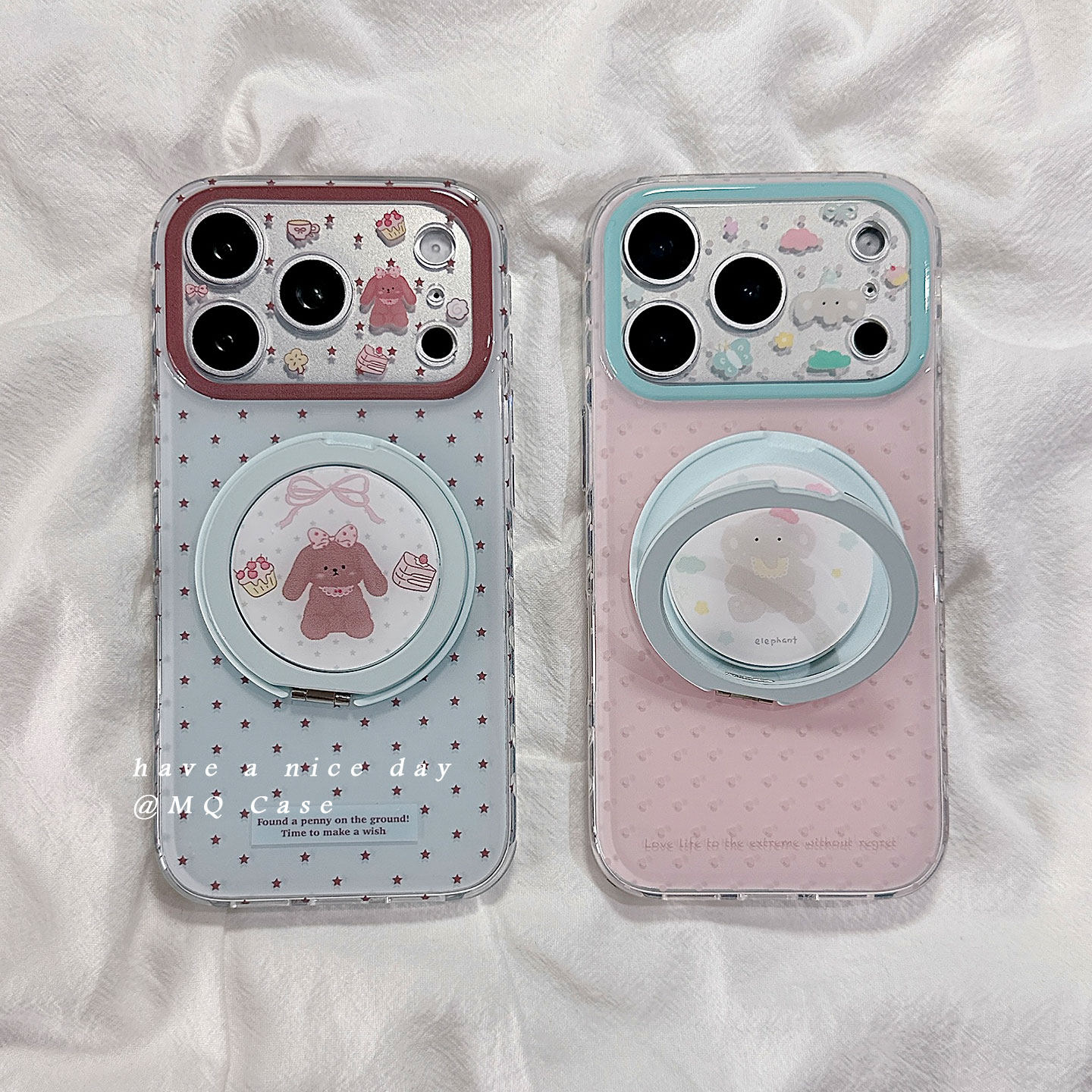 ins日韩风可爱卡通适用苹果17手机壳iPhone17Promax新款16高级感15保护套13硅胶14防摔全包带旋转支架女款软p