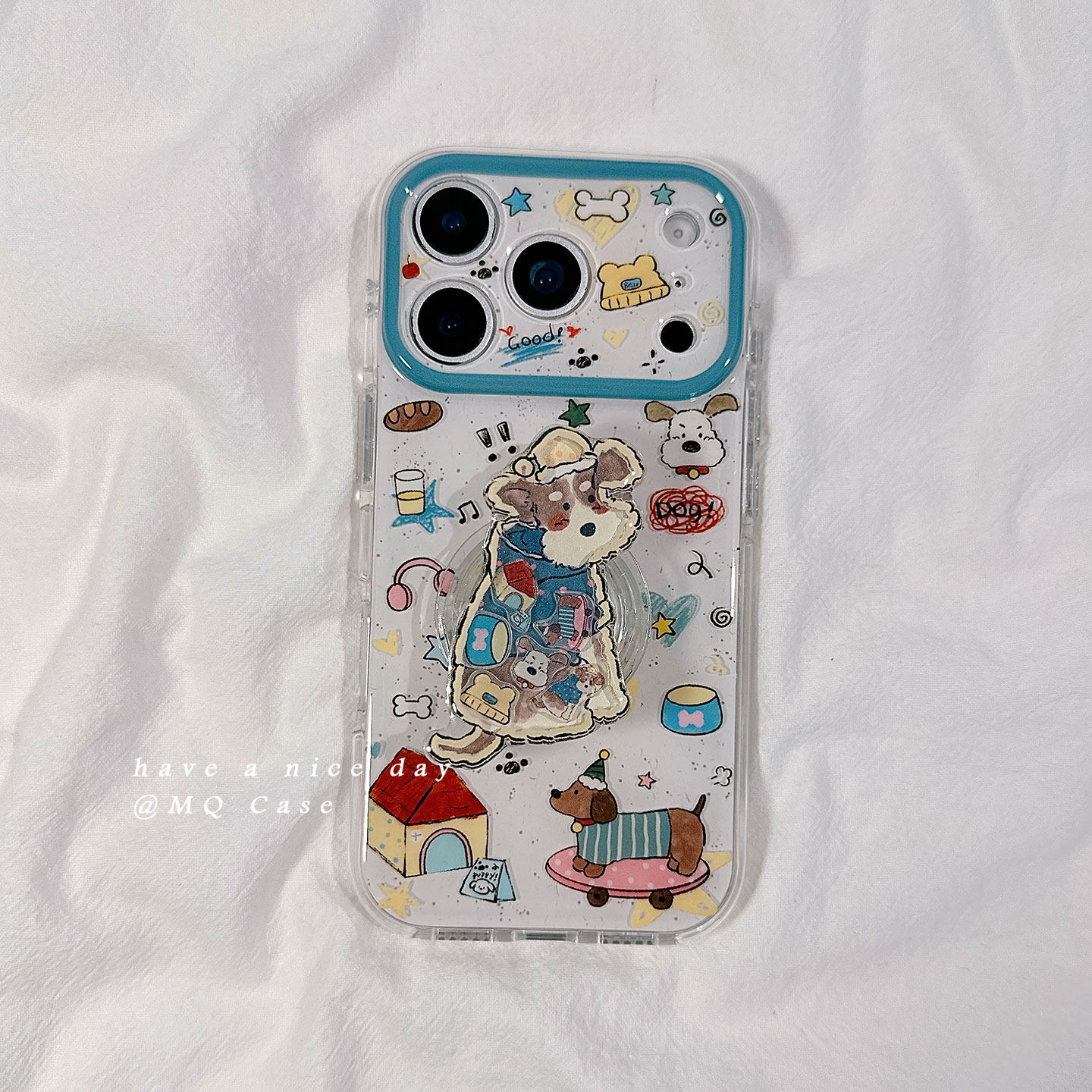 ins日韩风涂鸦可爱小狗适用苹果17手机壳iPhone17Promax新款16高级感15保护套硅胶防摔全包男女款带支架软壳p