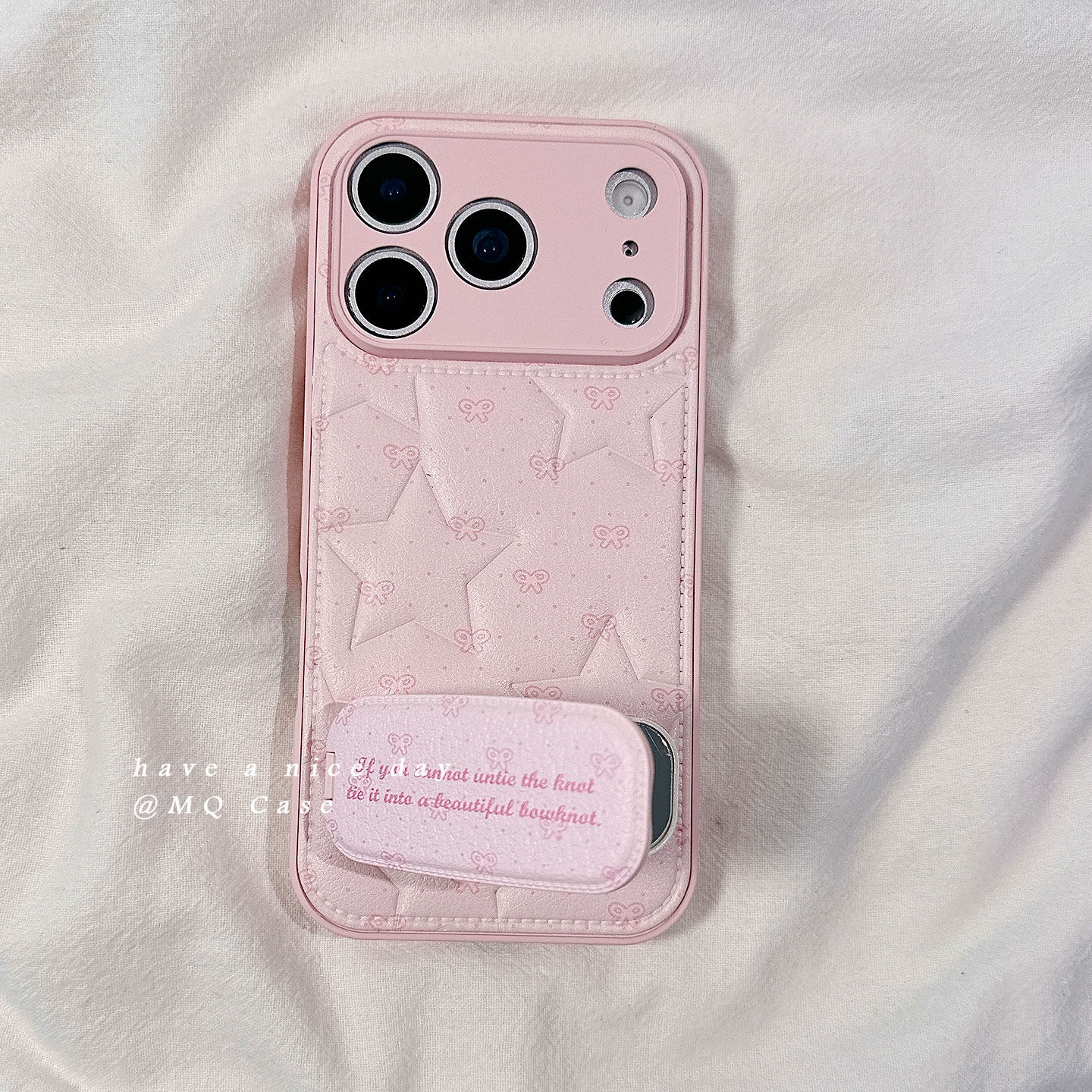 ins少女心蝴蝶结波点适用苹果17手机壳iPhone17Promax新款16高级感15保护套13硅胶14防摔全包带支架仿皮软女