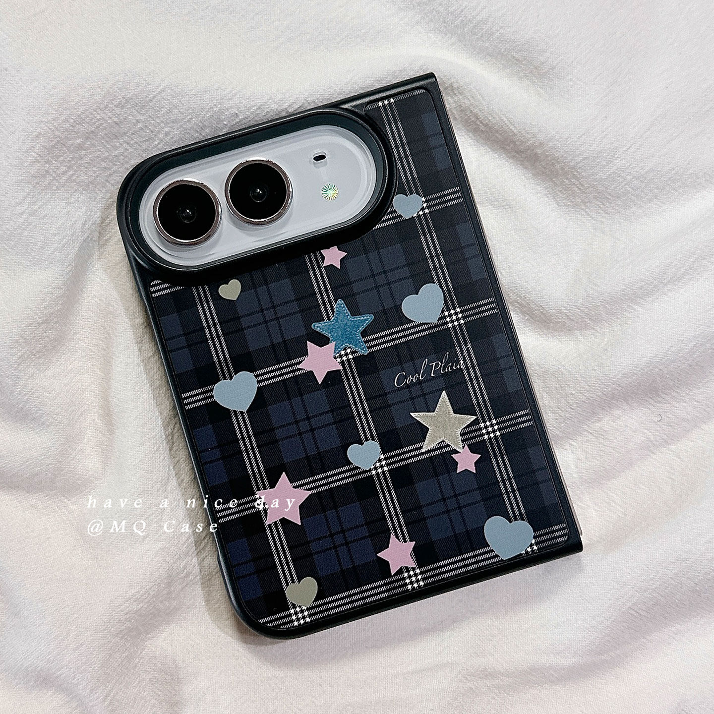 适用于iPhone复古ins格纹手机壳