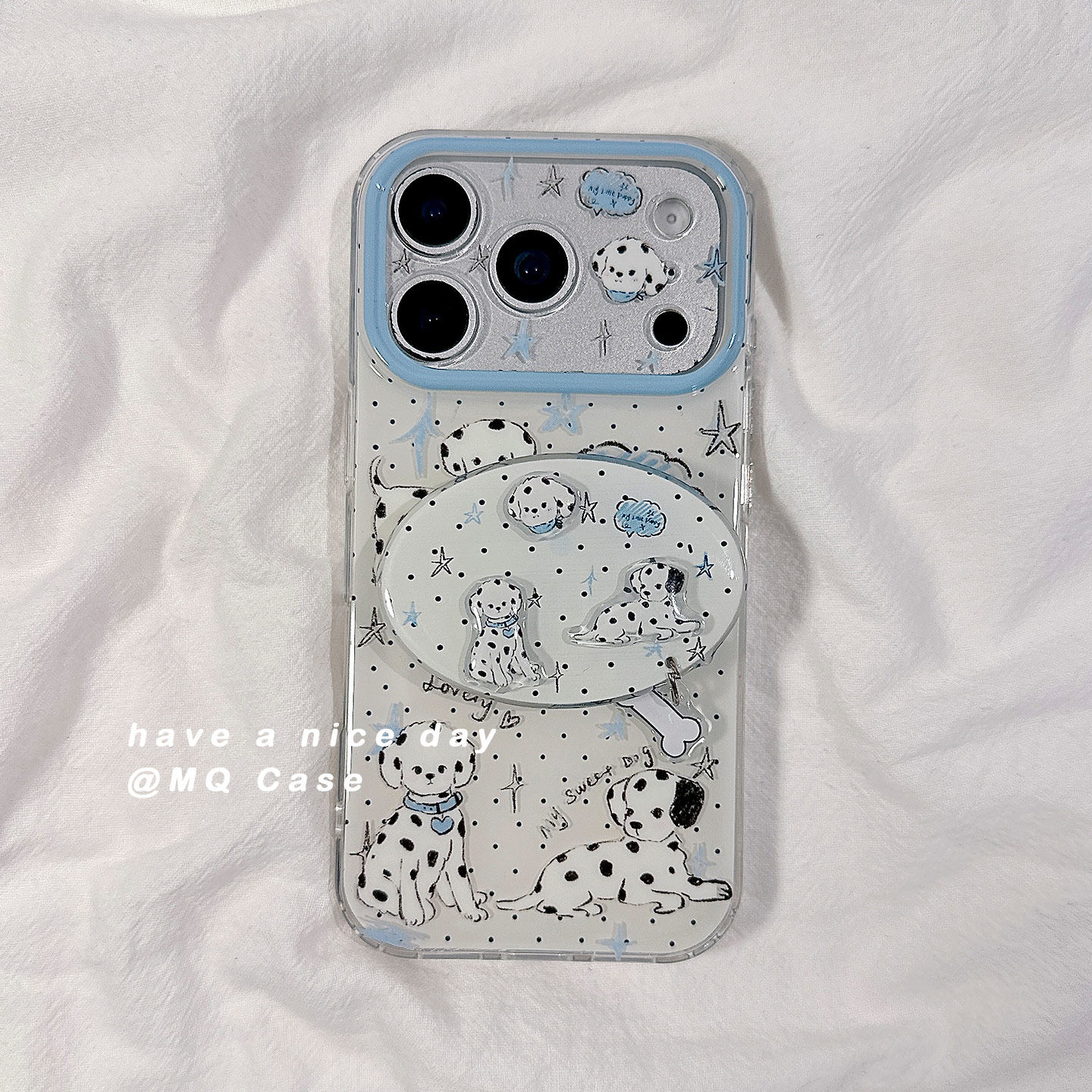 简约波点斑点小狗适用苹果17手机壳iPhone17Promax新款16高级感15保护套13硅胶14防摔全包带支架男女款软壳外