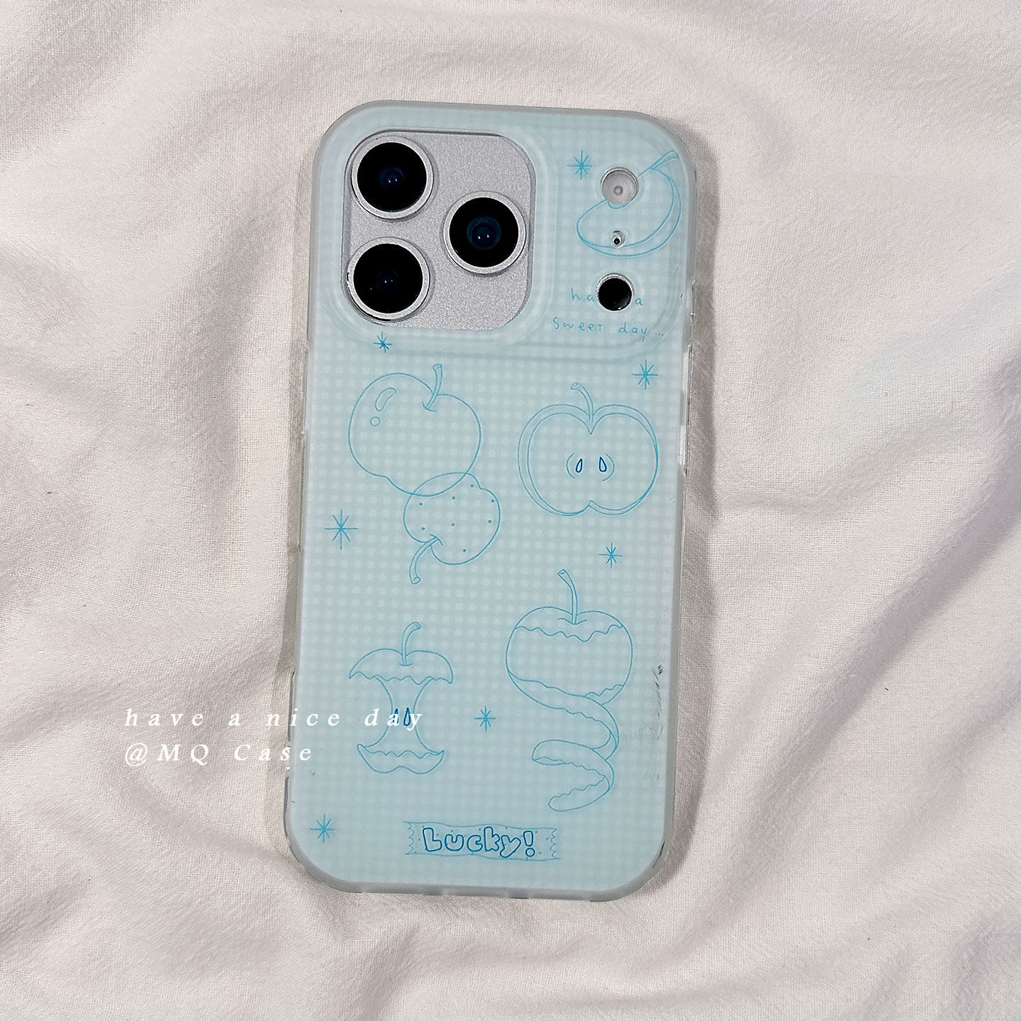 简约格纹水果适用苹果17手机壳iPhone17Promax新款16高级感15保护套13硅胶14防摔全包创意超薄磨砂软壳蓝色女,3C数码配件,手机保护套/壳,淘宝优惠券,粉丝福利购,淘宝优惠卷