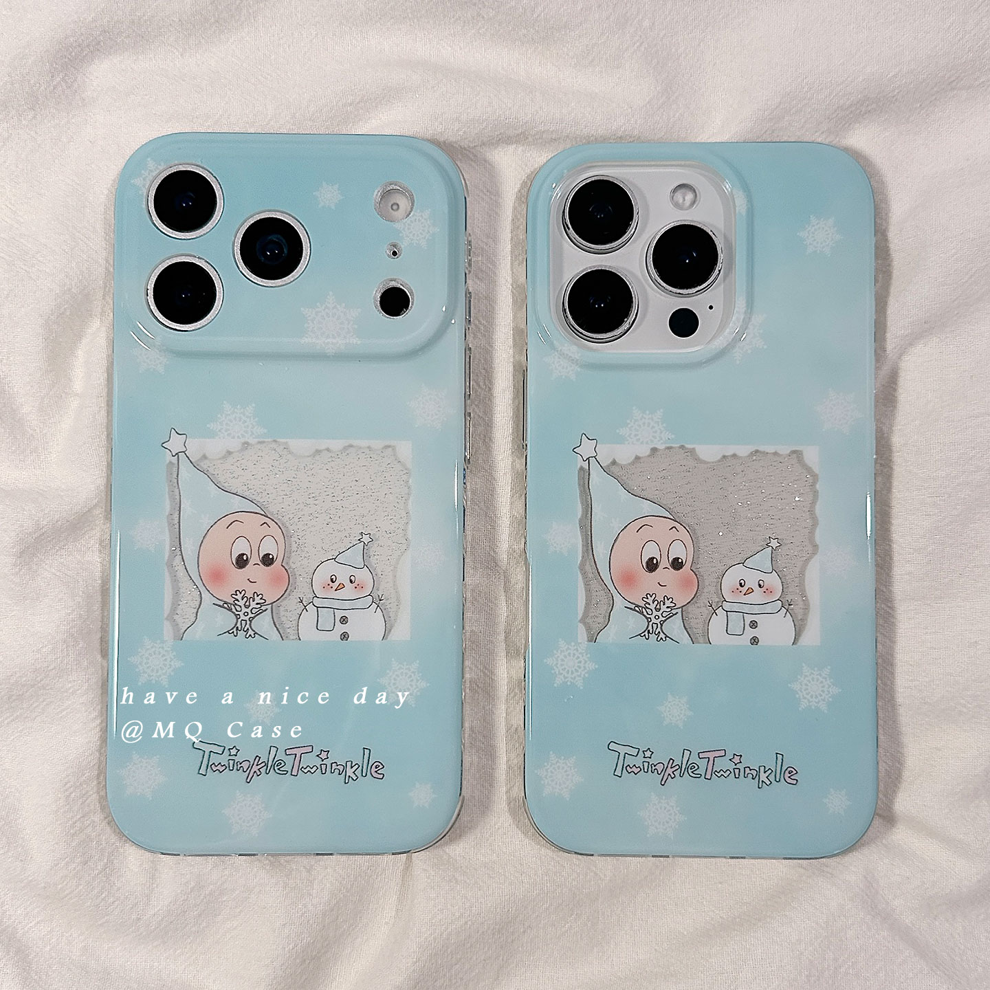 冬季可爱雪人卡通适用苹果17手机壳iPhone17Promax新款16高级感15保护套13硅胶防摔全包创意小清新软壳女超薄