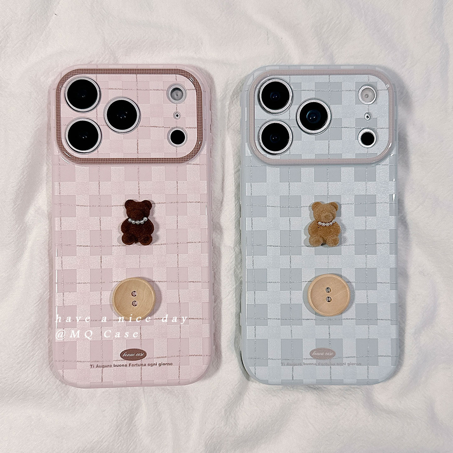 简约ins风格纹适用苹果17手机壳iPhone17Promax新款16高级感15保护套13硅胶14防摔全包创意立体小熊女款软壳p,3C数码配件,手机保护套/壳,淘宝优惠券,粉丝福利购,淘宝优惠卷