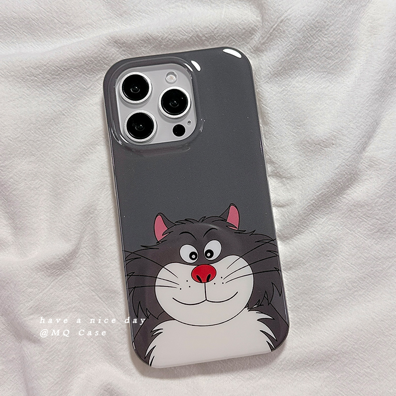 趣味可爱猫咪适用苹果16手机壳iPhone15Promax新款13/14高级感16promax保护套硅胶防摔全包创意双层软壳男女p