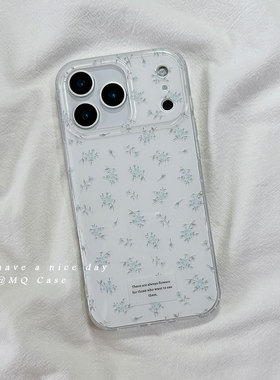 ins简约冷淡风小碎花适用iPhone17promax手机壳苹果16新款15/13/14高级感16Proma保护套硅胶防摔全包边软薄女