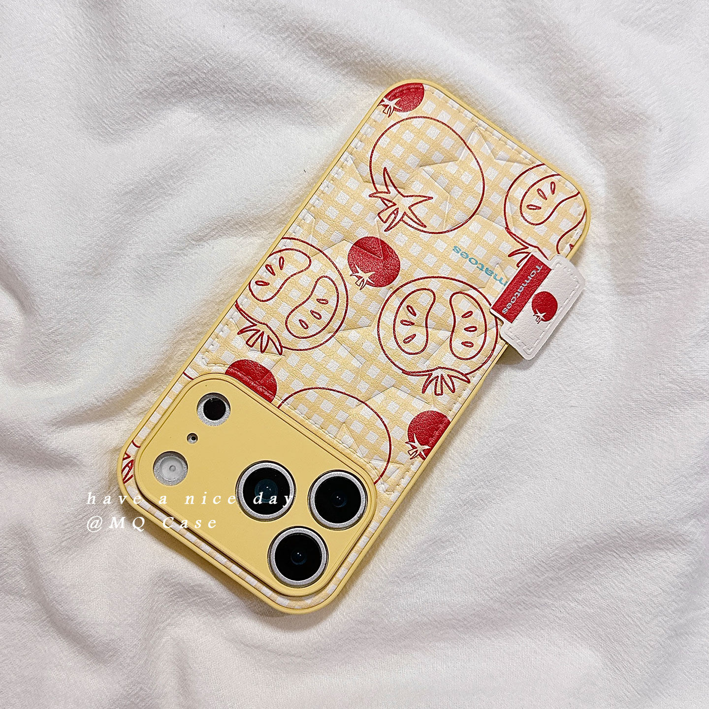 简约线条番茄水果适用苹果17手机壳iPhone17Promax新款16高级感15保护套13硅胶14防摔全包镜头女款仿皮软壳薄