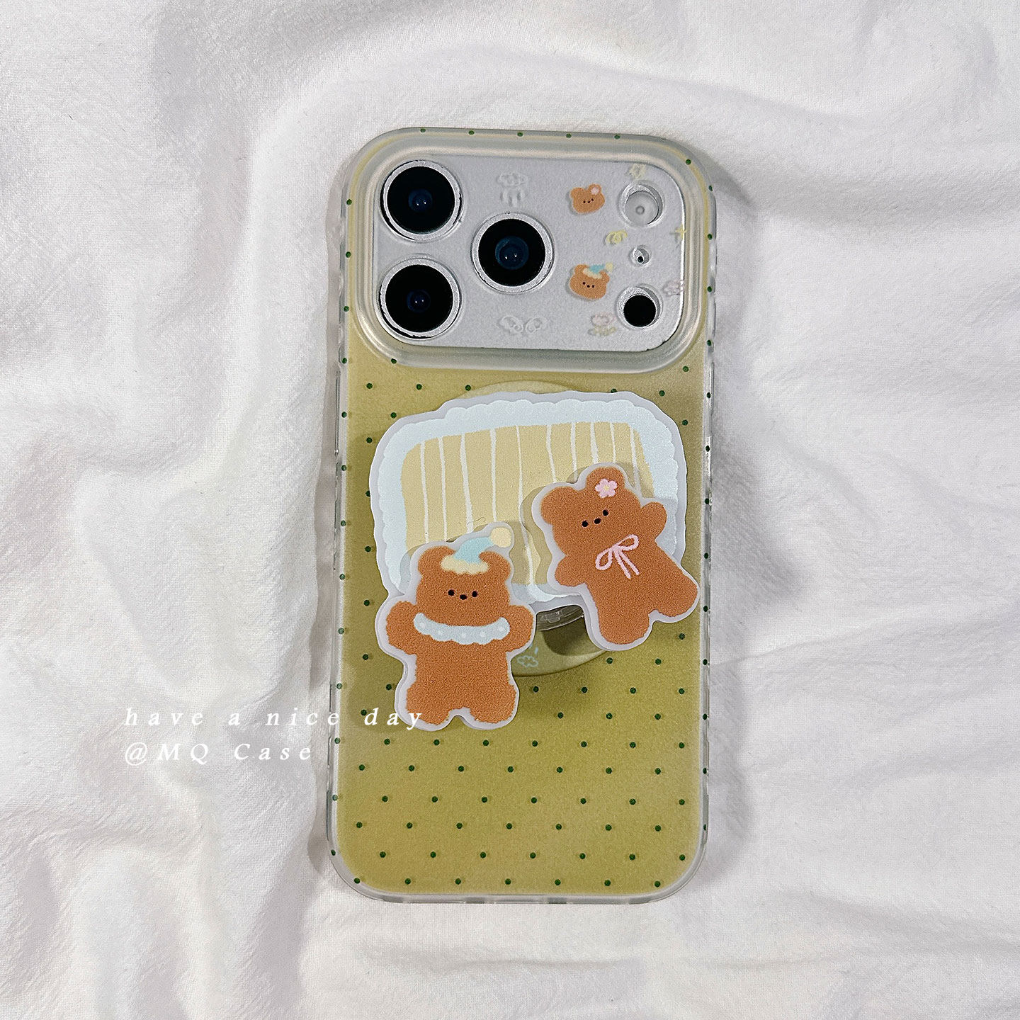 简约小清新波点适用苹果17手机壳iPhone17Promax新款16高级感15保护套13硅胶14防摔全包磁吸带支架磨砂女款软