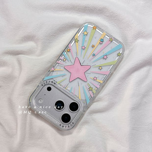 简约星星适用苹果17手机壳iPhone17Promax新款16高级感15保护套13硅胶14防摔全包创意女款透明软壳少女超好看