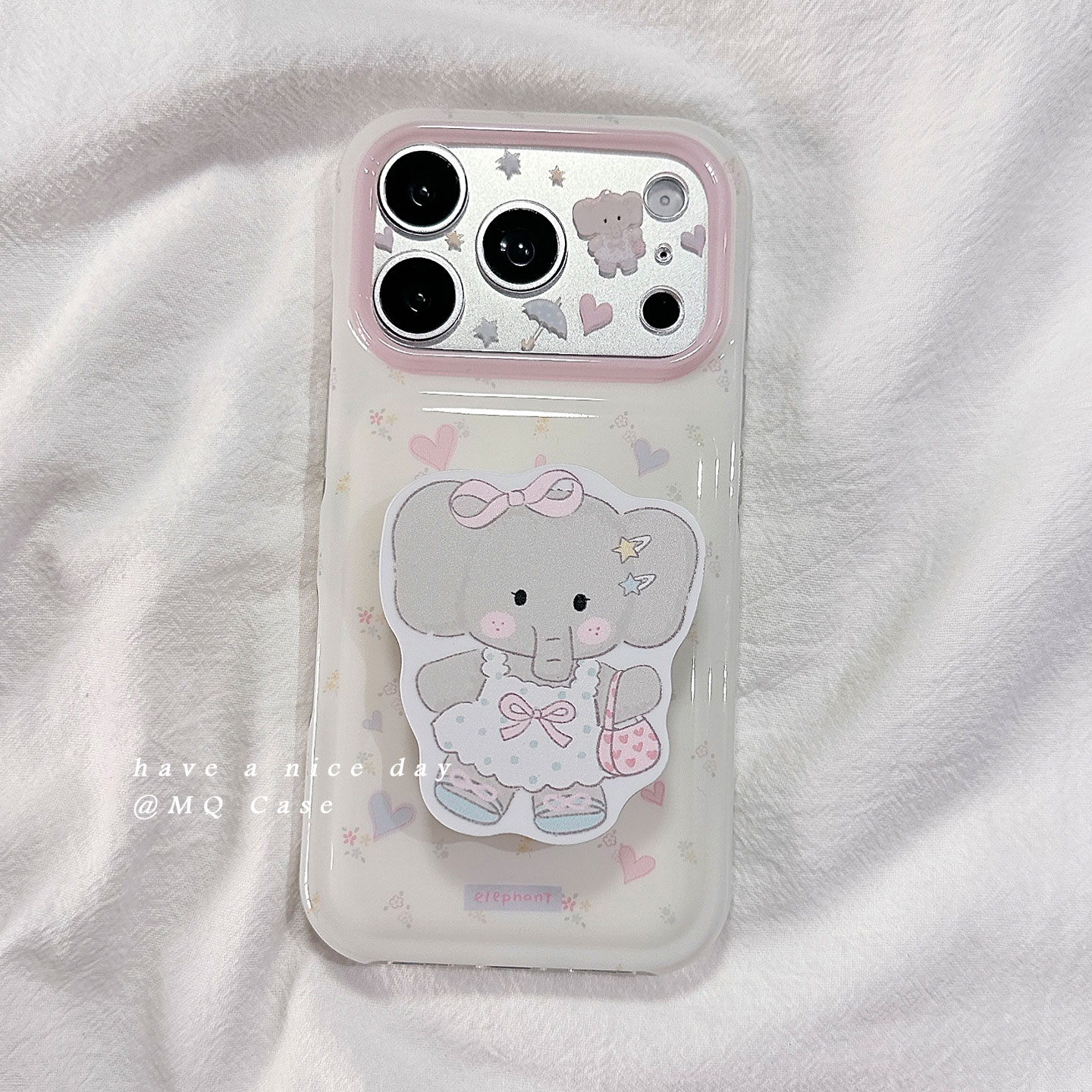 适用于iPhone可爱小象卡通手机壳