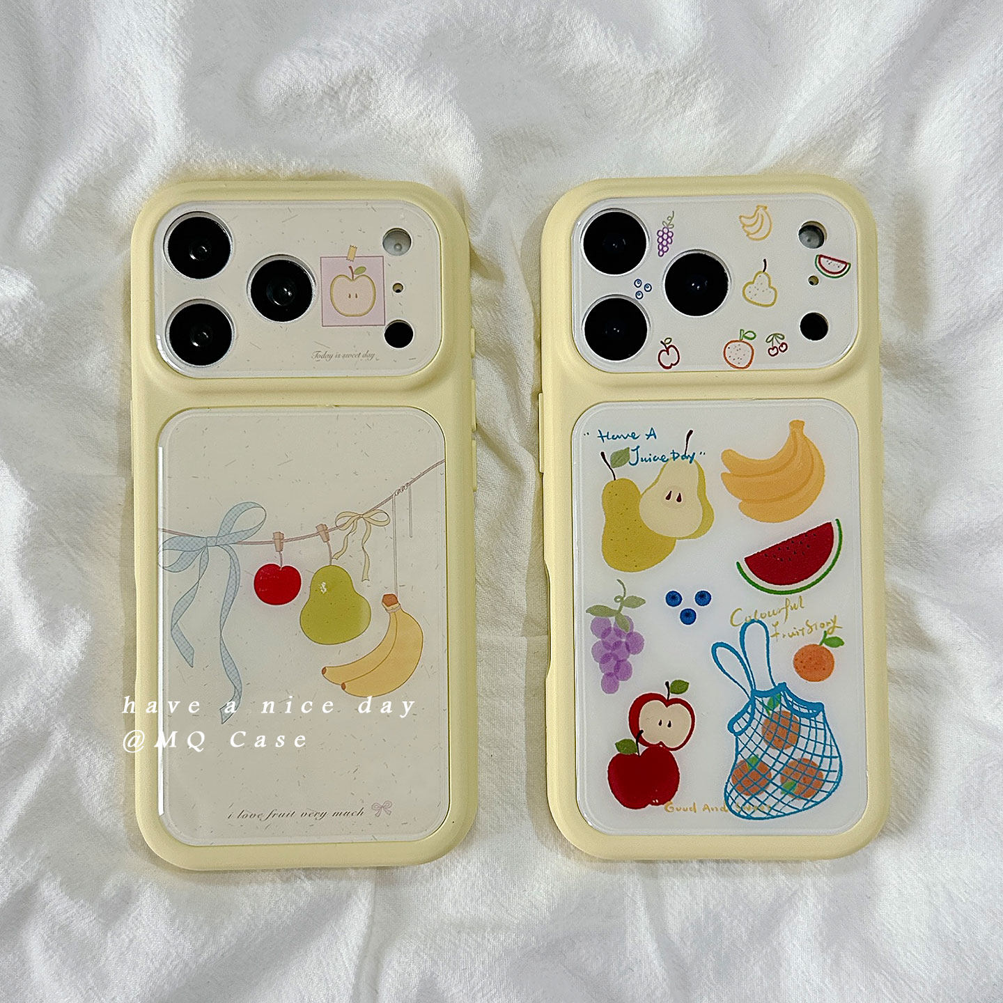 ins夏日多巴胺小清新水果适用苹果17手机壳iPhone17Promax新款16高级感15保护套硅胶14防摔全包镜头软壳女外p