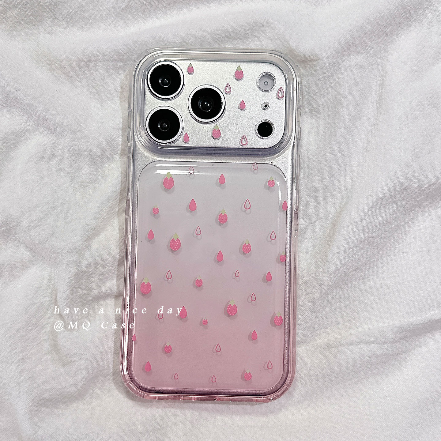 适用于iPhone简约草莓小众手机壳