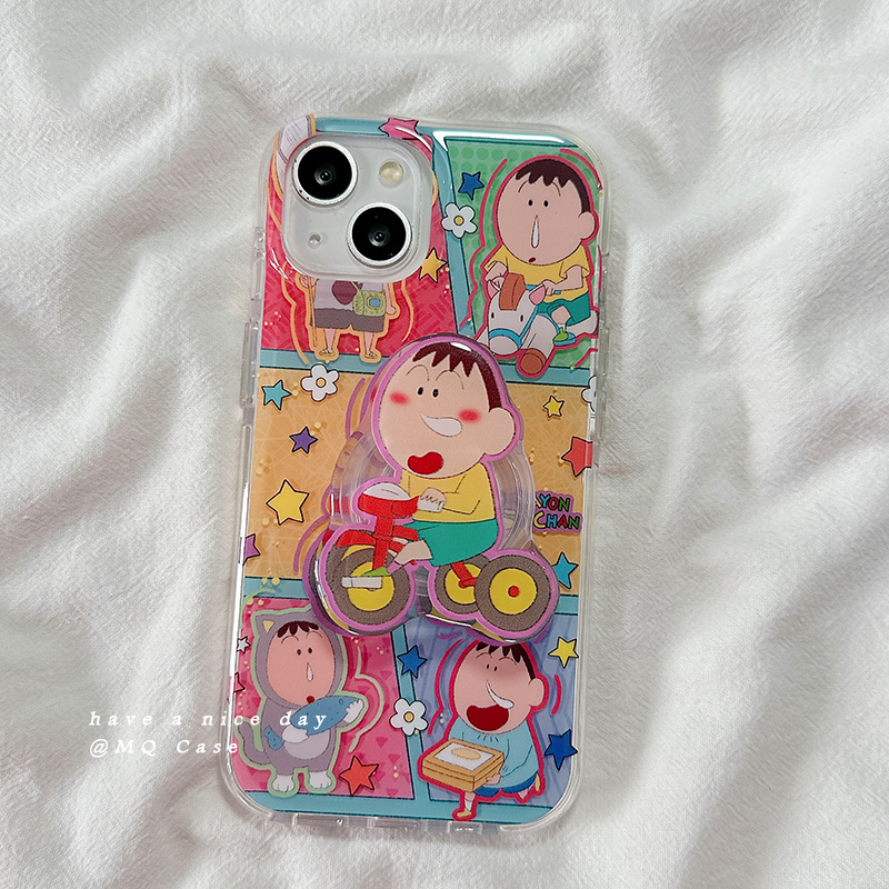 趣味日韩超火卡通适用苹果16手机壳iPhone15Promax新款13/14高级感16promax保护套硅胶全包创意带支架软壳女p