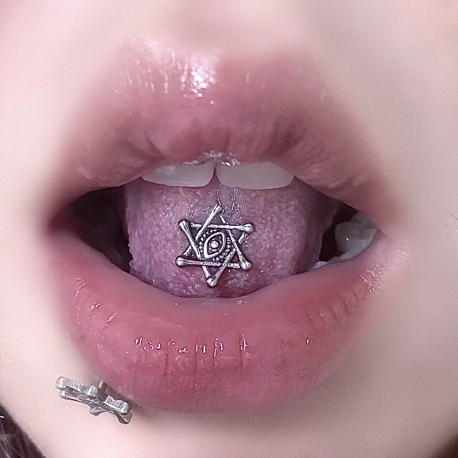 墨刺研究室 魔法阵 舌钉钛钢眼睛舌头钉朋克小众痞帅辣妹穿刺饰品