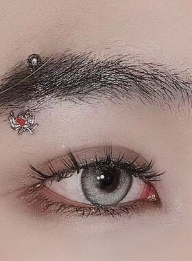 墨刺研究室 蜘蛛眉钉朋克辣妹外螺纹钛钢弯杆rook手指钉穿刺饰品