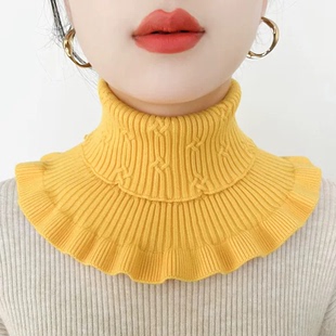 假领子新款围脖护颈加厚防寒围巾女士时尚百搭高级感领圈爆款脖套