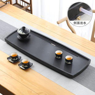 天然乌金石茶盘单盘家用简约现代客厅轻奢石盘石头茶海石茶台盘