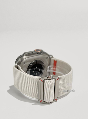 适用applewatch苹果手表iwatch表带s11工装s10编织se3尼龙ultra3男女款s9运动腕表专用保护秋冬新款高级