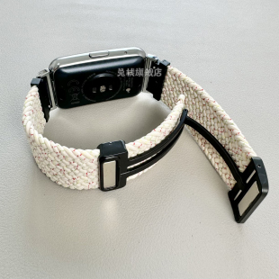 适用小米手环8pro手表表带7pro替换男女生新款编织尼龙磁吸扣夏天季透气智能运动官方原装9pro