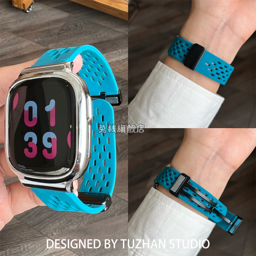 适用荣耀手表4pro表带新款硅胶watch4磁吸gs3i男女士gspro配件magicwatch2替换腕带es魔法梦幻系列magic2洞洞