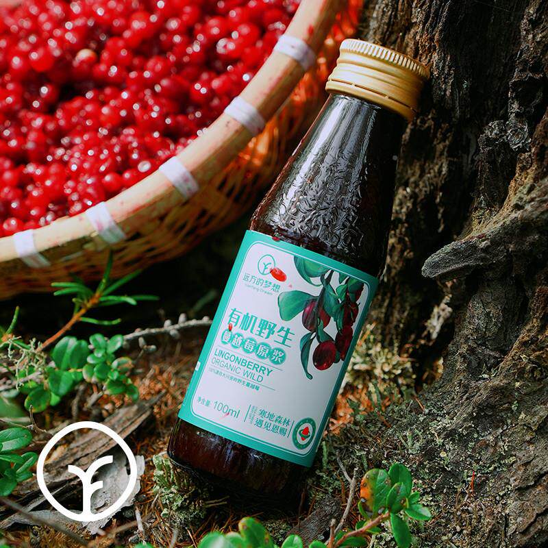 有机野果原生蔓越莓浆50EOP0ml小兴安岭原浆 花青素原液汁