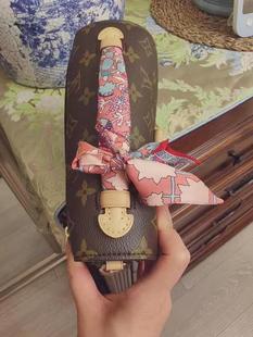 饰长条老花女轻奢 lv5&vv20绑包丝巾缠邮差包手柄丝带保护手提包装