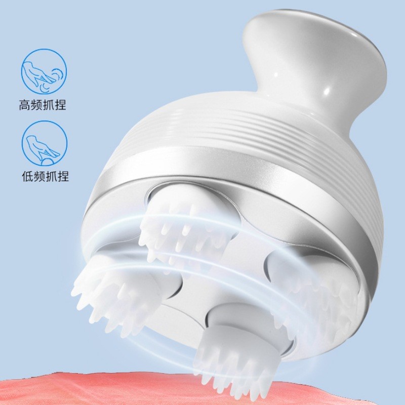 电动头部按摩仪器助眠放松疏通经络揉捏全身抓头皮撸宠物八爪神器