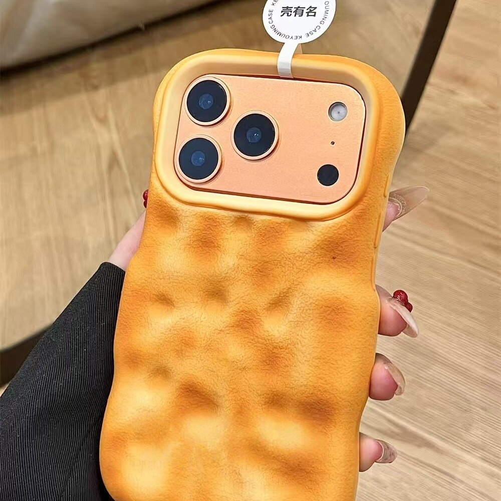 日韩ins个性创意苏打饼干适用iPhone17promax手机壳15新款17pro网红女款13创意全包防摔16pro超好看17保护套