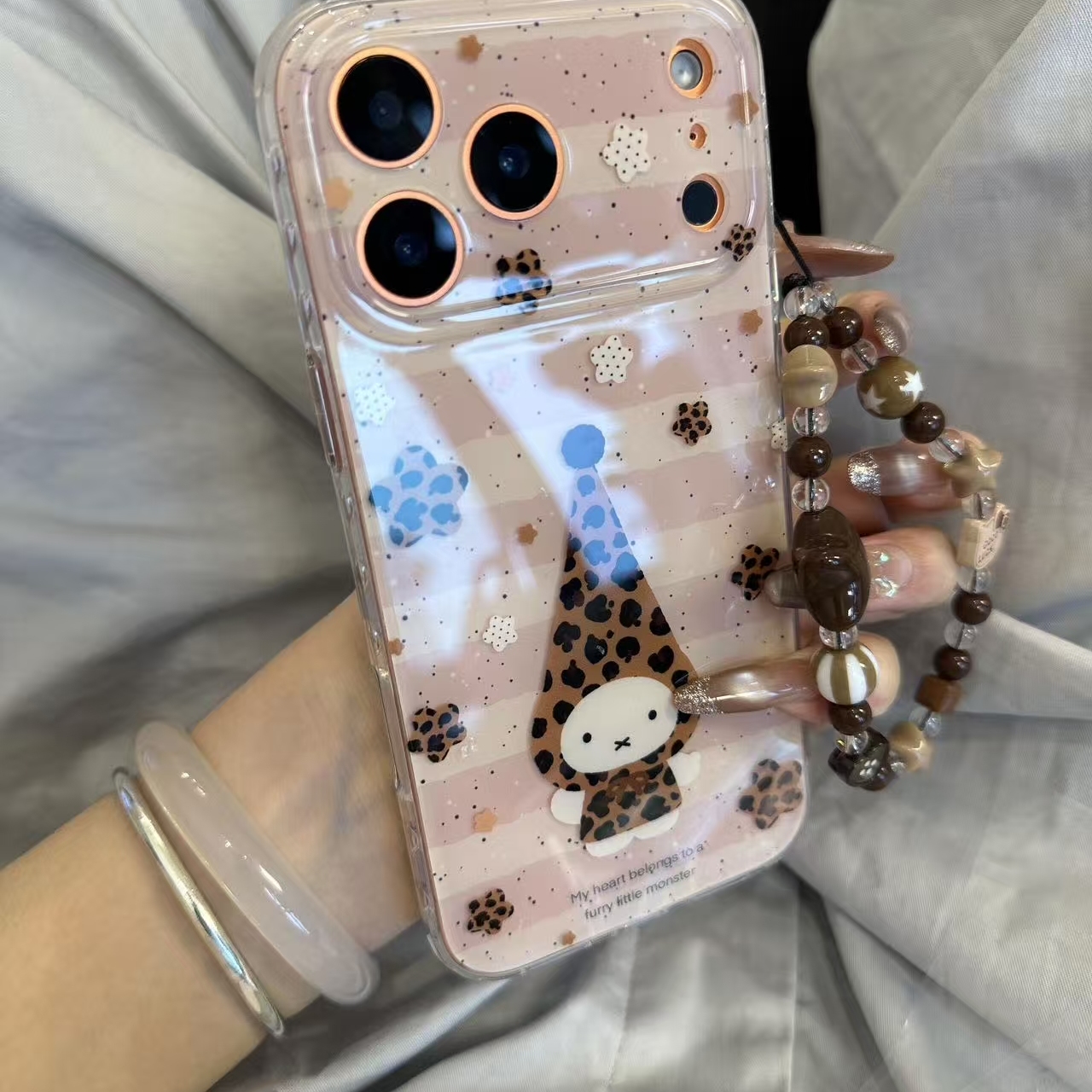 精孔全包美拉德豹纹kitty猫适用iPhone17promax手机壳15新款17pro13创意全包防摔16pro超好看17保护套