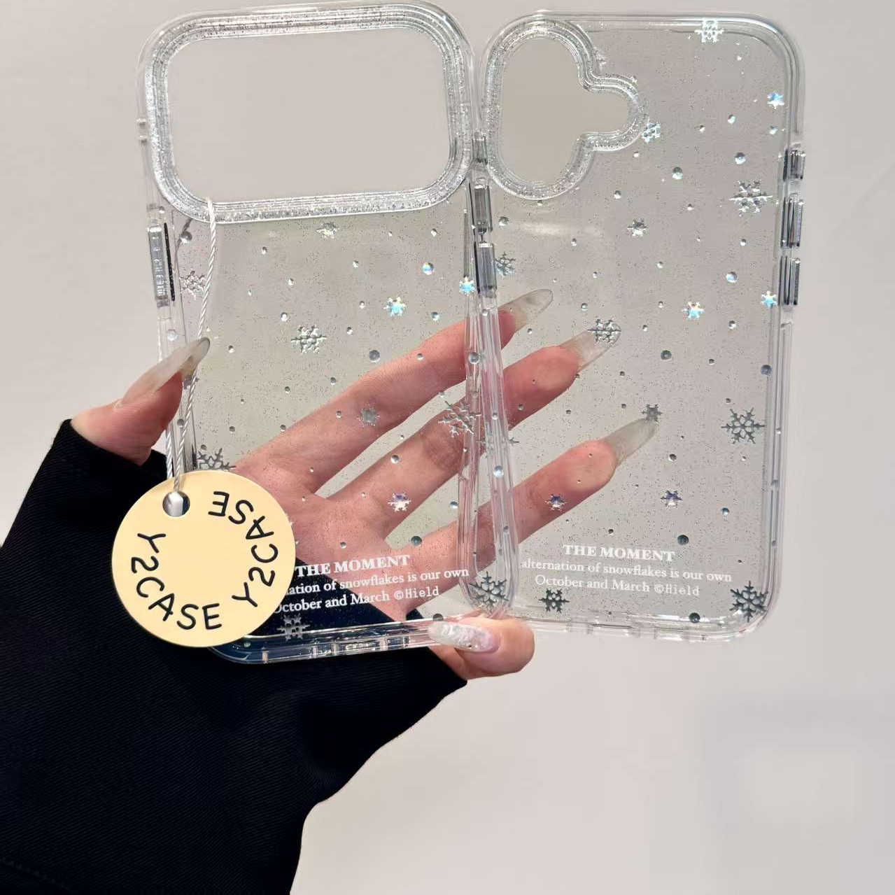 ns风冬日鎏金满屏雪花IMD双层适用iPhone17promax手机壳15新款17pro13创意全包防摔16pro超好看17保护套