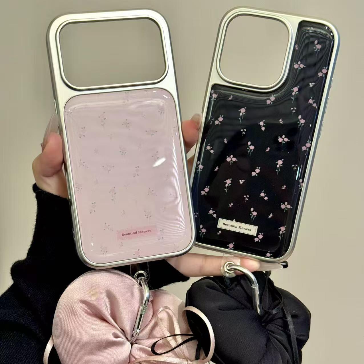 韩系唯美ins满屏粉色碎花适用iPhone17promax手机壳15新款17pro网红女款13创意全包防摔16pro超好看17保护套