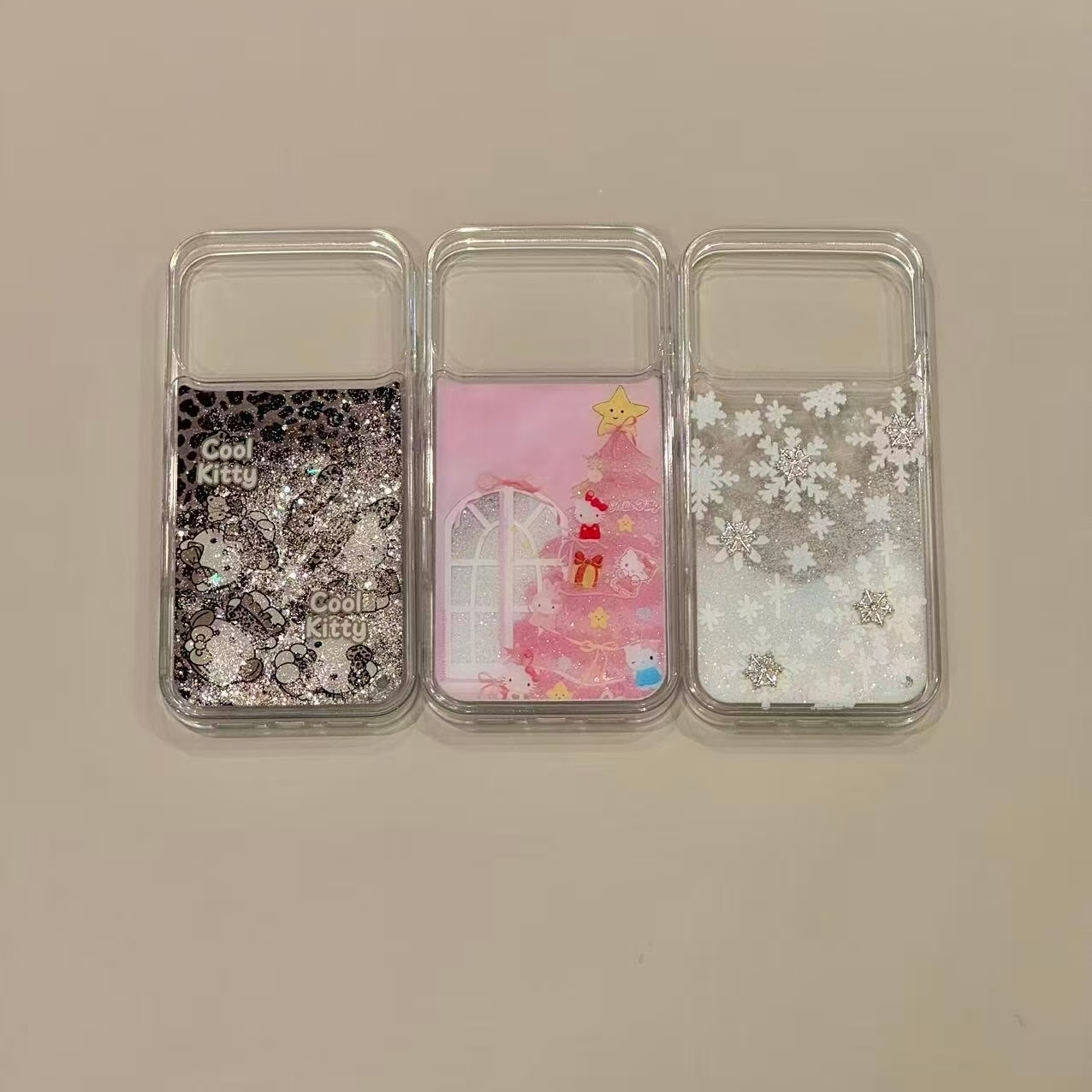 冬日流沙闪粉雪花豹纹圣诞树猫咪适用iPhone17promax手机壳15新款17pro13创意全包防摔16pro超好看17保护套