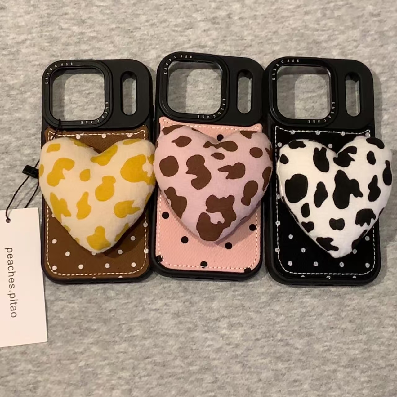 秋冬ins纯色波点布豹纹爱心适用iPhone17promax手机壳15新款17pro13创意全包防摔16pro超好看17保护套