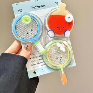 ins风乒乓球拍羽毛球拍网球拍MagSafe磁吸支架手机吸附可伸缩新款气囊支架桌面支撑网红超火个性创意日韩风