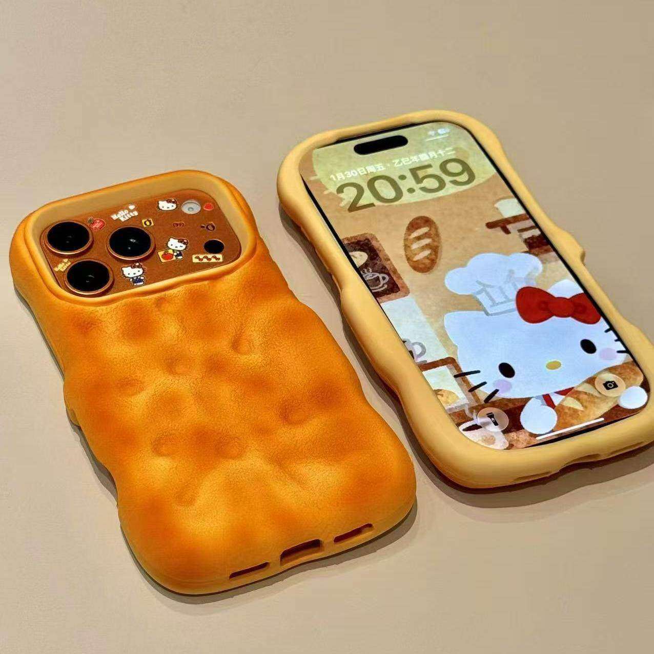 趣味创意不规则黄色面包适用iPhone17promax手机壳15新款17pro网红女款13创意全包防摔16pro超好看17保护套