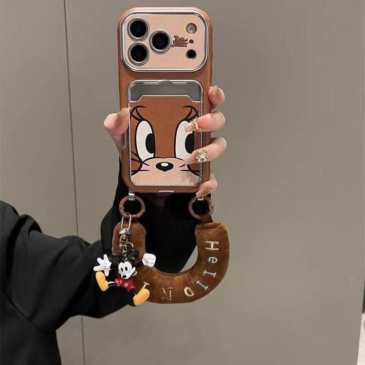 大视窗棕色表情小瑞适用iPhone17promax手机壳15新款17pro网红女款13创意全包防摔16pro超好看17保护套