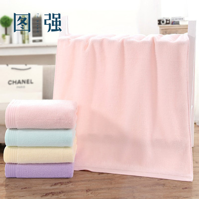 图强柔软A类60*120棉花糖无捻提缎全棉浴巾 婴儿抱被浴巾