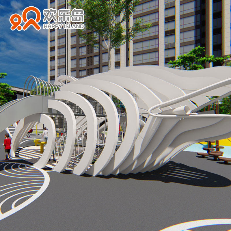 小区游乐设备规划鲸鱼滑梯儿童乐园设计创意无动力游乐设施厂家