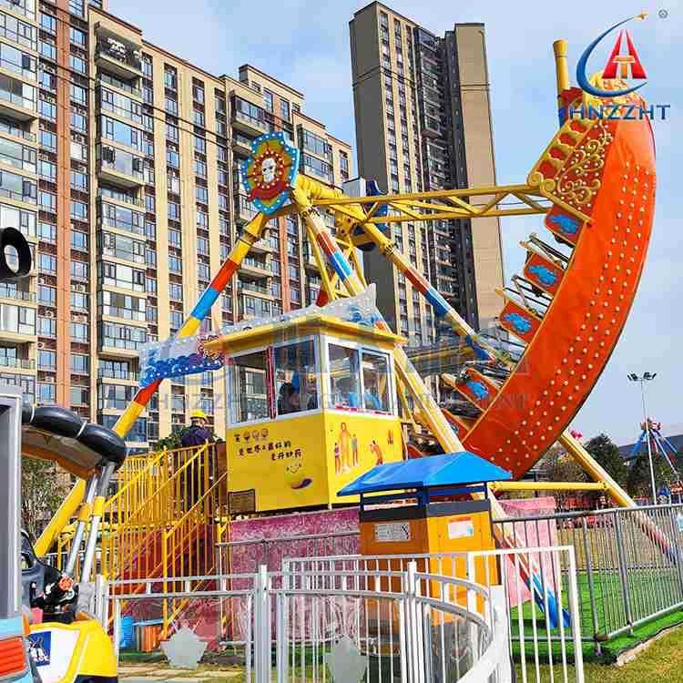 新型24座豪华海盗船游乐设备强度玻璃钢材质免费安装