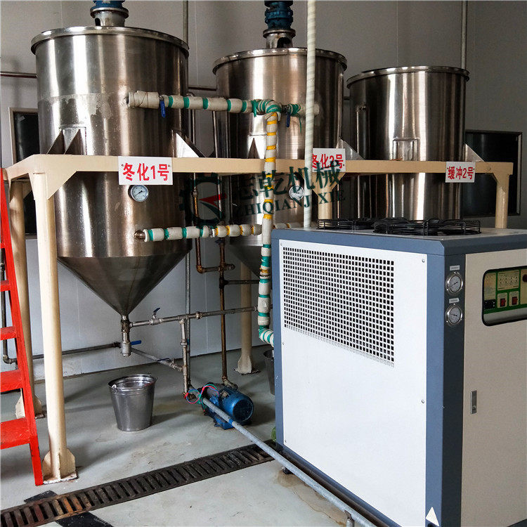 全套茶籽油厂生产设备 茶籽油压榨精炼设备 食用油脱酸冬化精炼机
