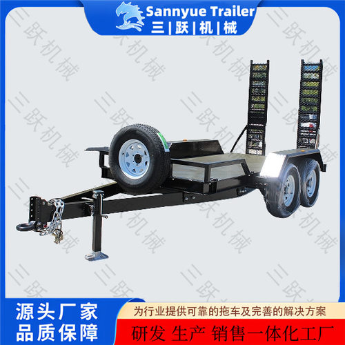 重型挖机拖车厂家直销 带梯挖机拖车 挖机平板拖车型号齐全